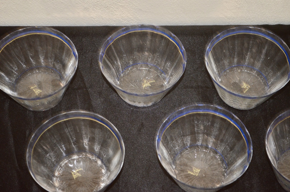 Suite de 11 coupelles en verre de DAUM début 20eme siècle -photo-3
