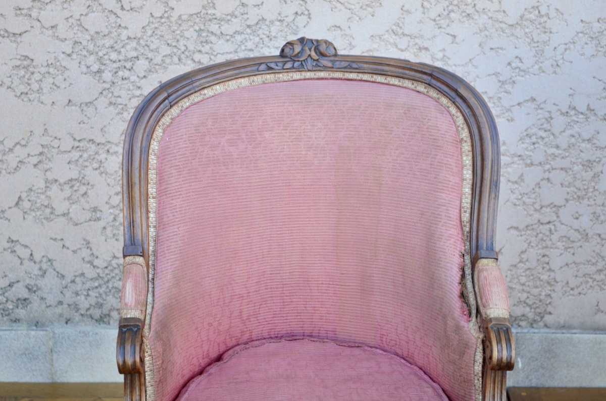 Paire de bergères d’enfant de style Louis XVI époque début 19eme siècle -photo-2
