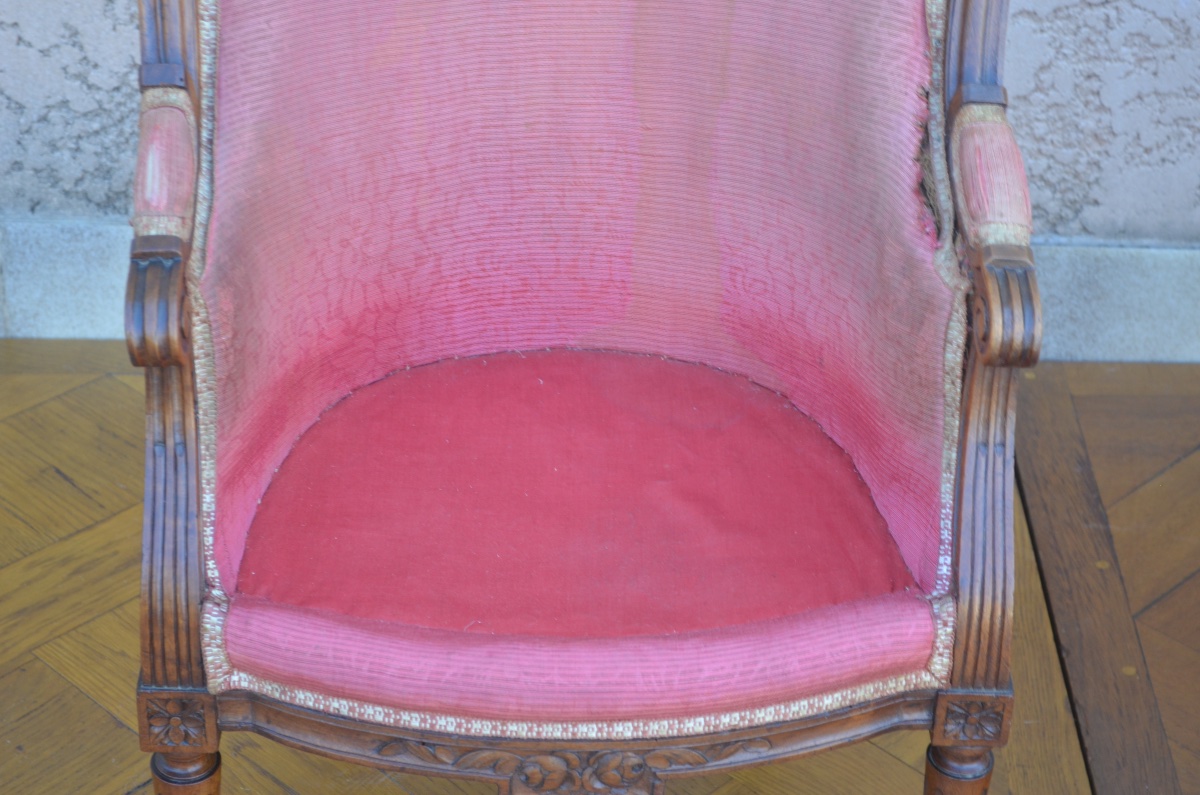 Paire de bergères d’enfant de style Louis XVI époque début 19eme siècle -photo-4
