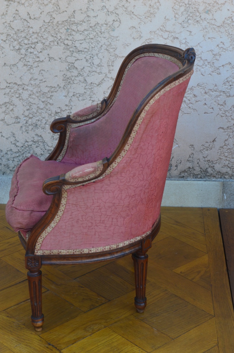 Paire de bergères d’enfant de style Louis XVI époque début 19eme siècle -photo-6
