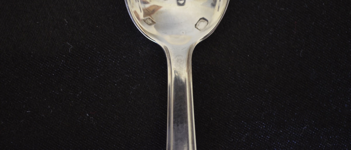 Suite de 12 petites cuillères à moka en argent massif art deco -photo-2