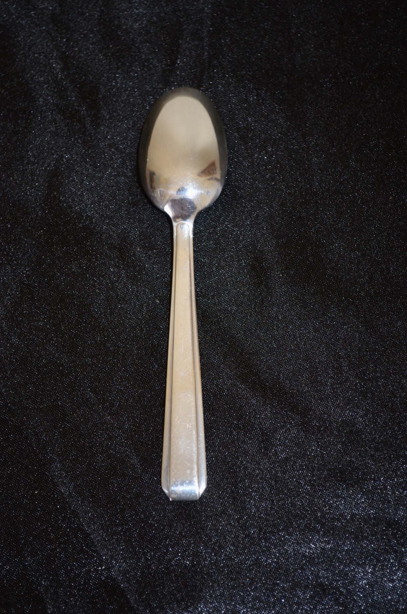 Suite de 12 petites cuillères à moka en argent massif art deco -photo-1