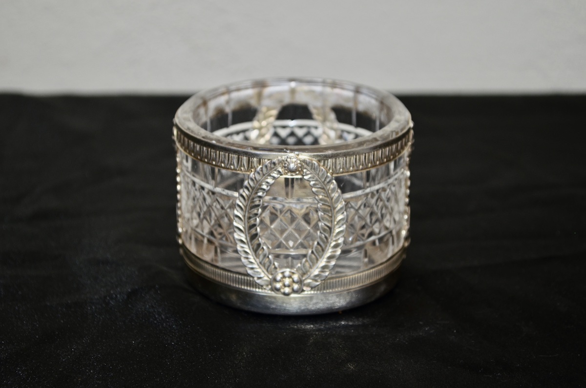 19th-century Empire-style Baccarat Crystal And Solid Silver Vase -photo-2