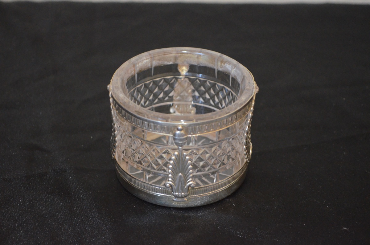 19th-century Empire-style Baccarat Crystal And Solid Silver Vase -photo-2
