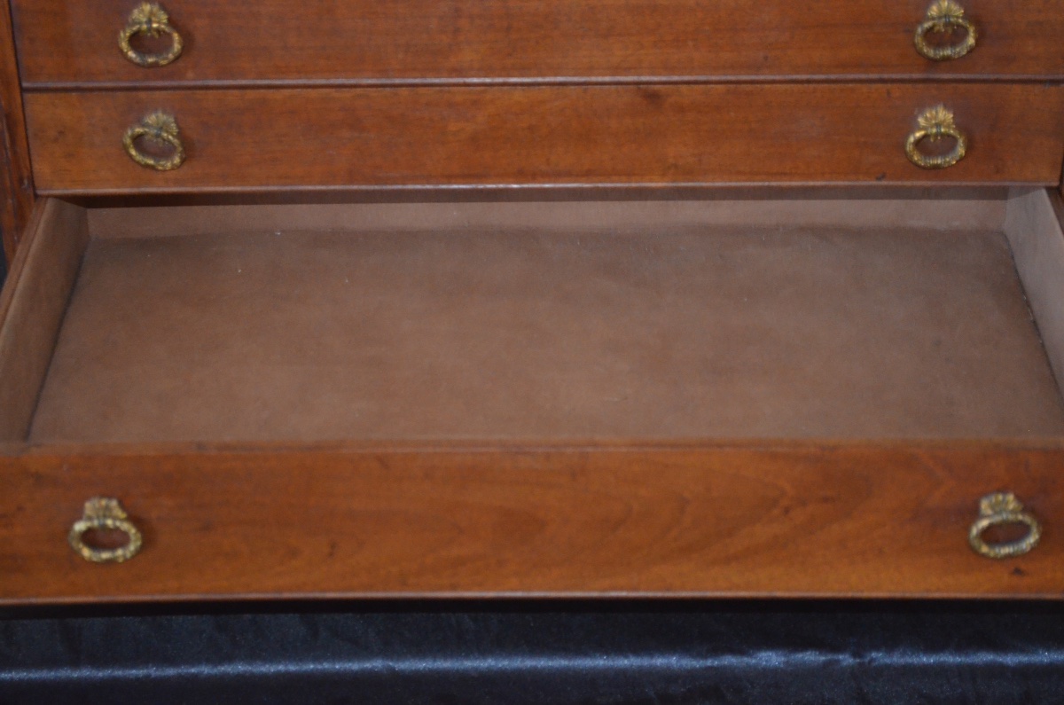 Display Cabinet For A Puiforcat Cutlery Set, Made Of Walnut, Late 19th Century -photo-8