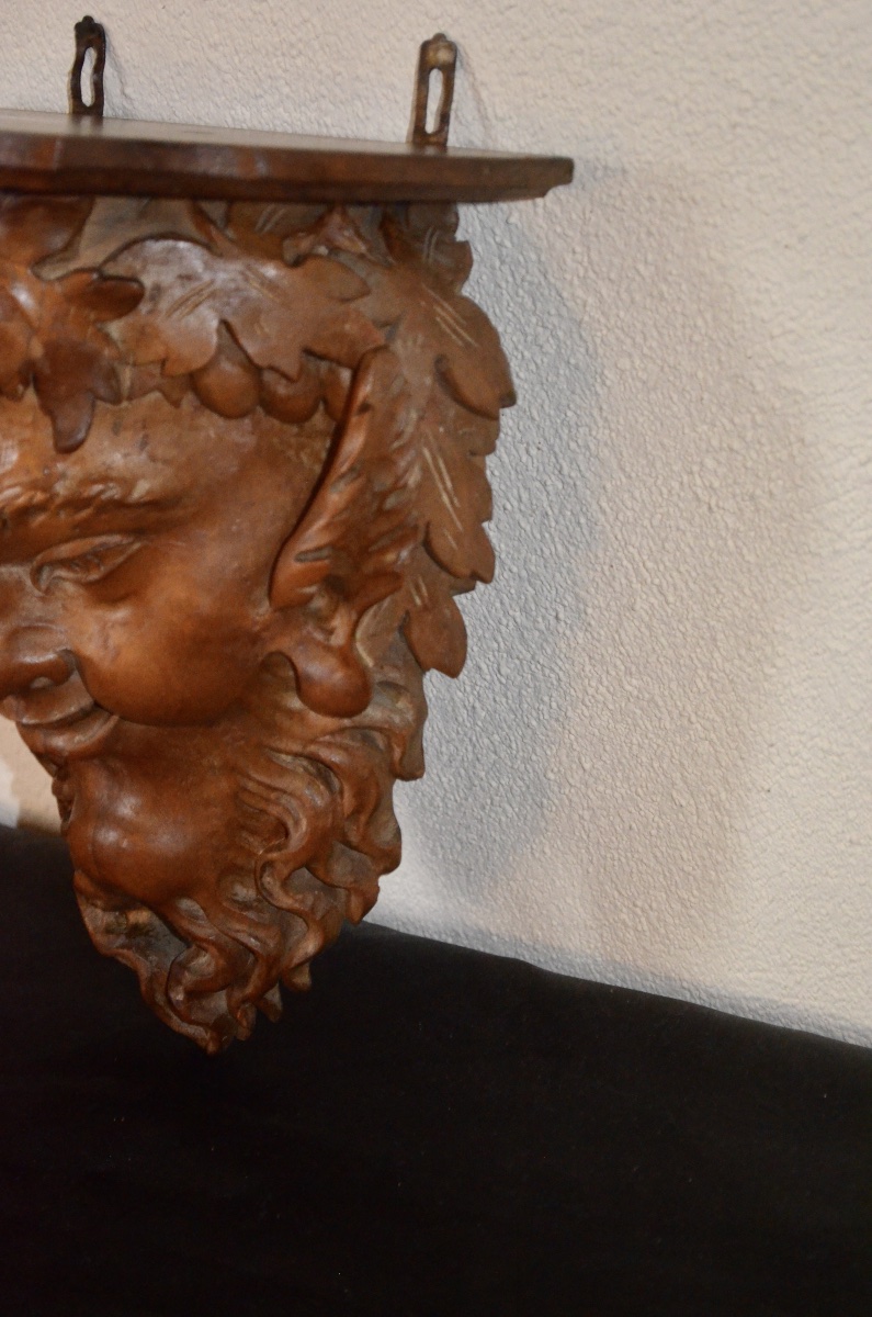 19th-century Wall-mounted Saddle With A Faun Motif -photo-3