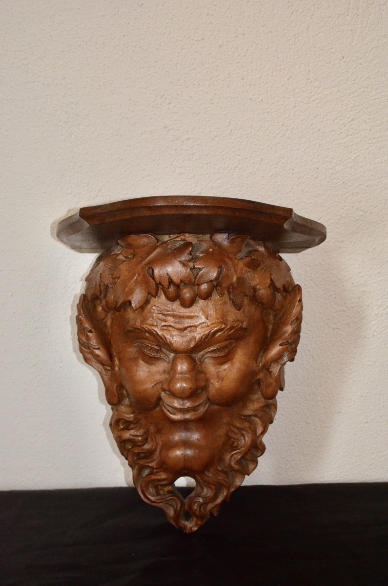 19th-century Wall-mounted Saddle With A Faun Motif 