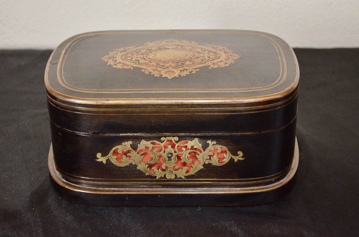 Coffret à bijoux  en marqueterie boule époque Napoléon III -photo-2