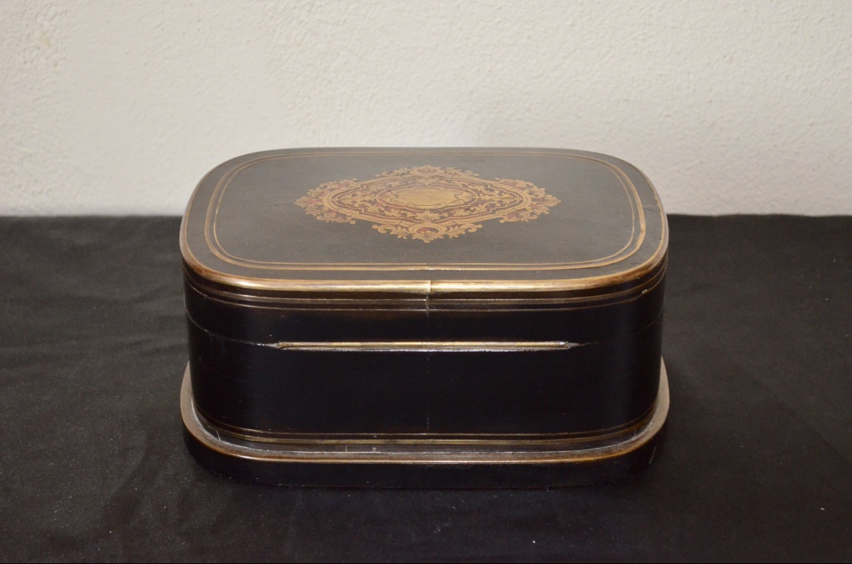 Coffret à bijoux  en marqueterie boule époque Napoléon III -photo-1