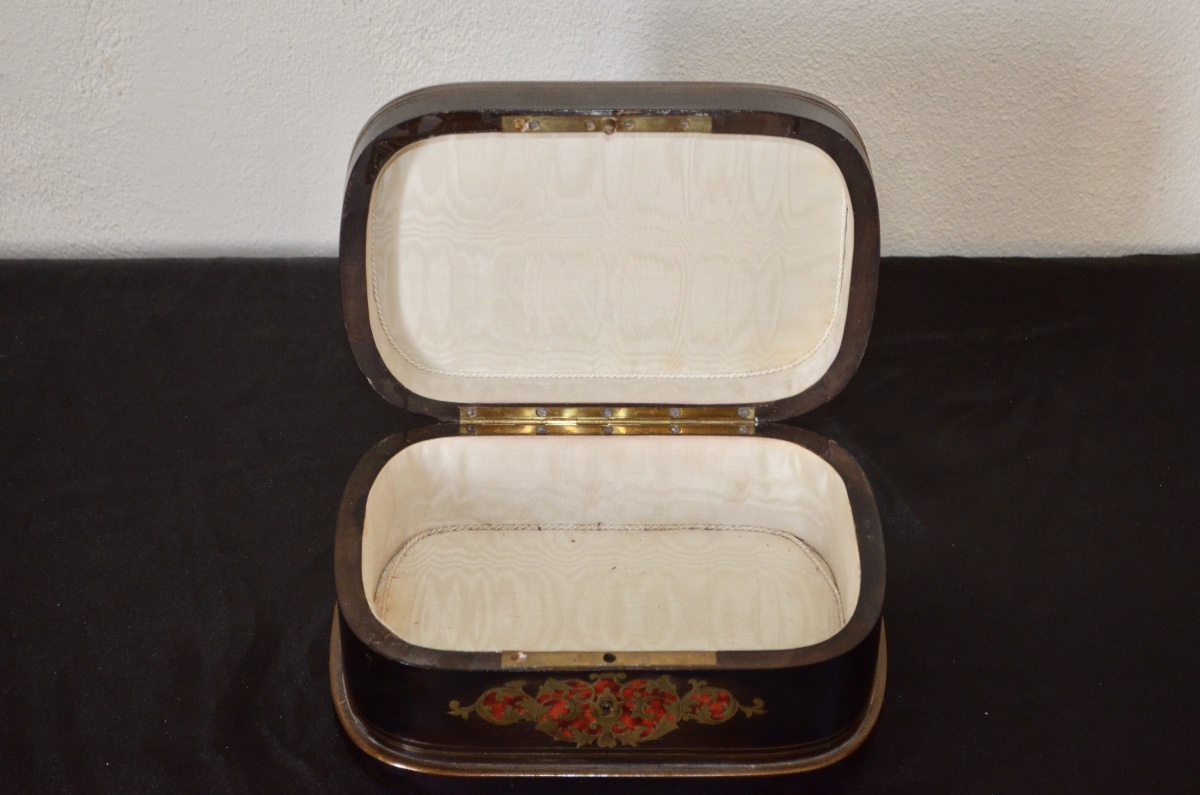 Coffret à bijoux  en marqueterie boule époque Napoléon III -photo-4