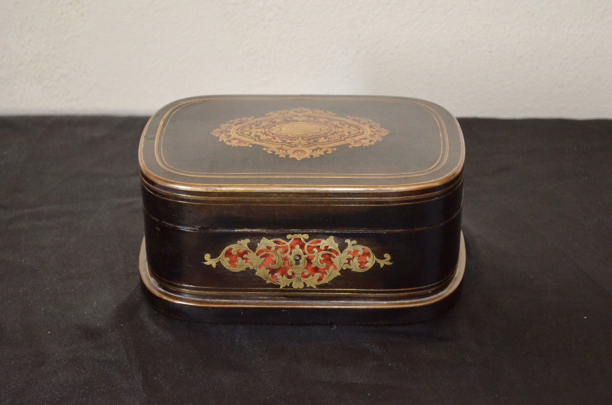 Coffret à bijoux  en marqueterie boule époque Napoléon III 