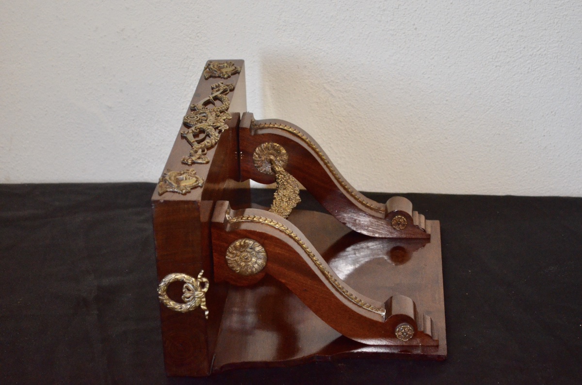 19th-century Mahogany And Gilded Bronze Wall Console -photo-4