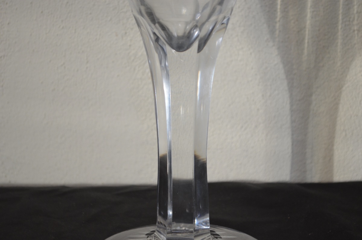 Grand verre en cristal de baccarat et argent massif par Gustave Keller -photo-3