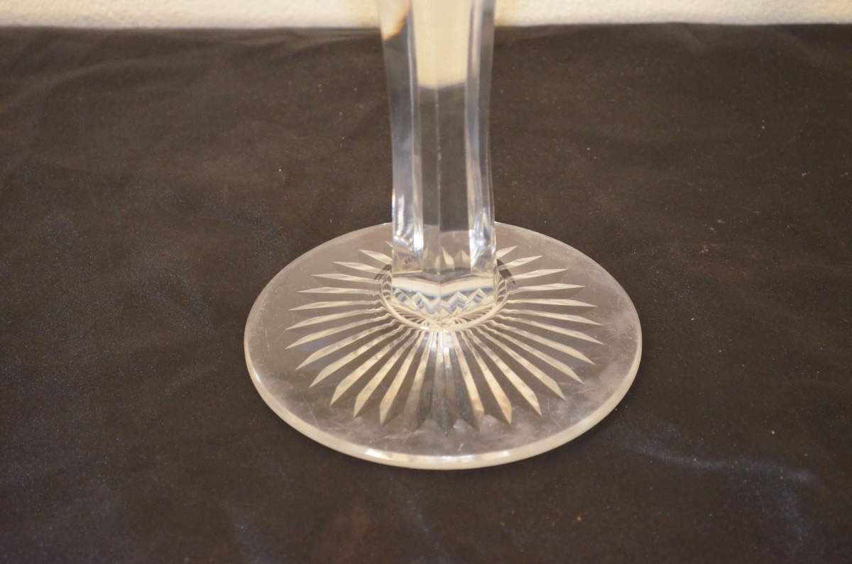 Grand verre en cristal de baccarat et argent massif par Gustave Keller -photo-1