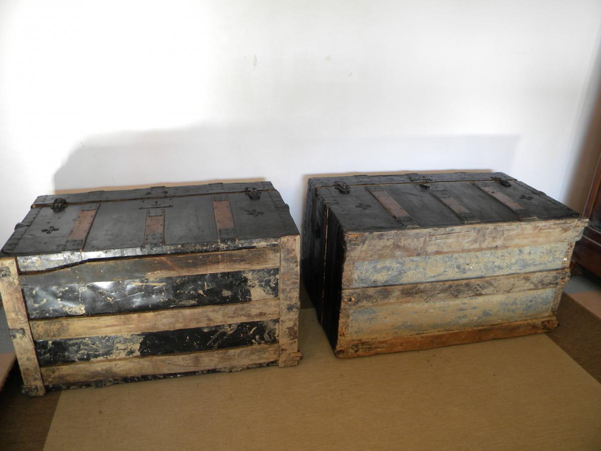Pair Of 19th Century Chests-photo-4