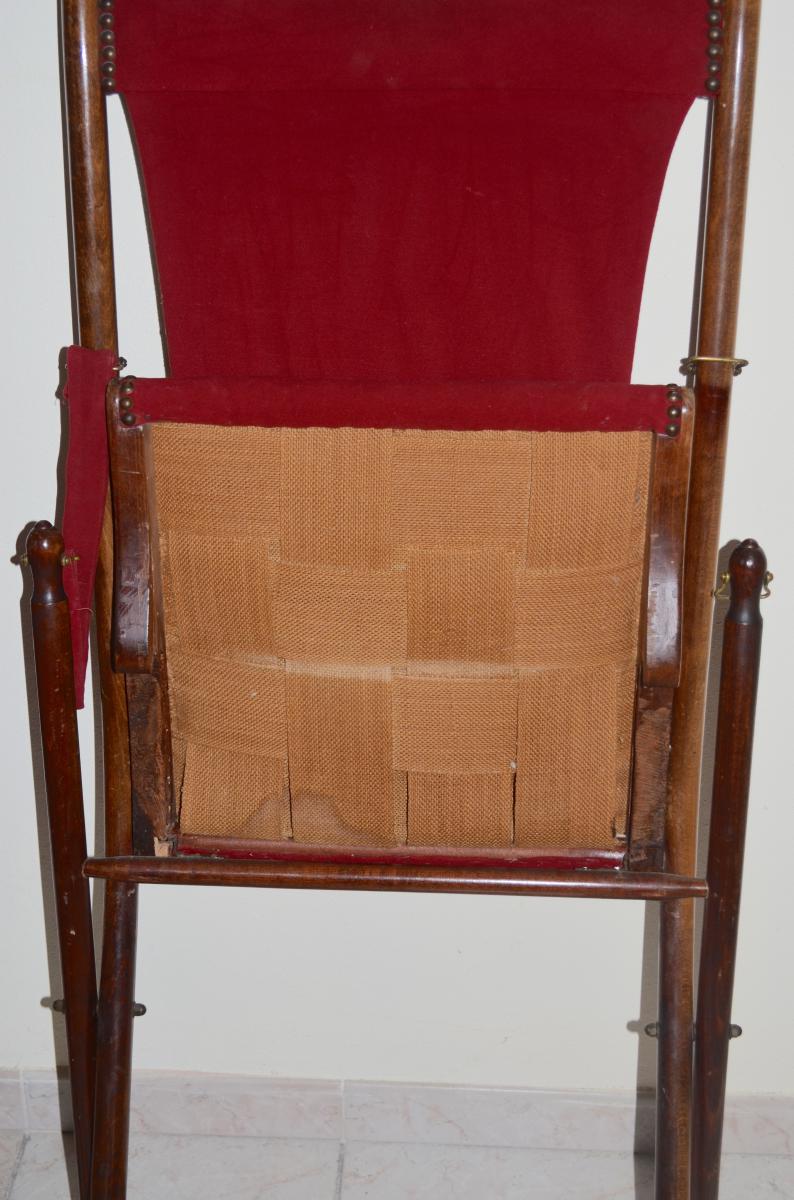 Pair Of Folding Long Chairs 19th Century-photo-2