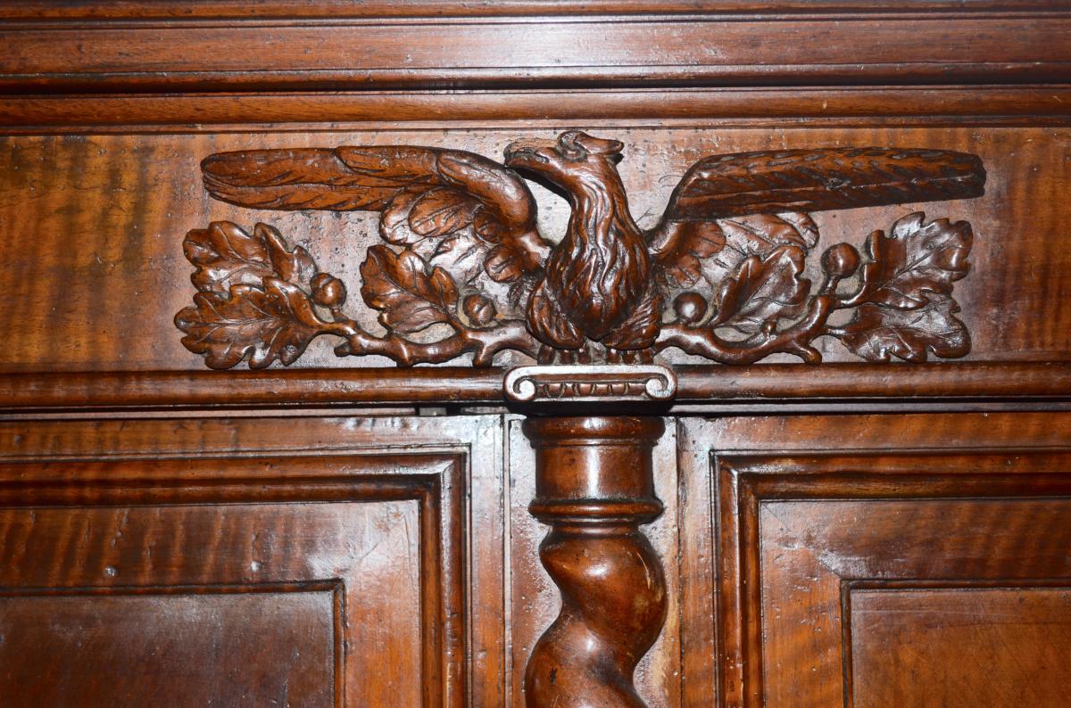 Buffet 2 Corps In Walnut Of The 17th Century-photo-1