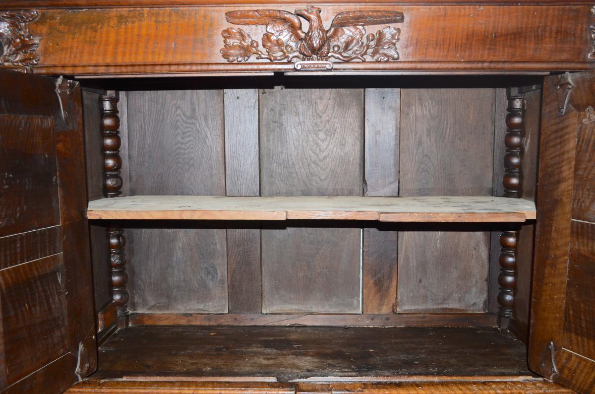 Buffet 2 Corps In Walnut Of The 17th Century-photo-7