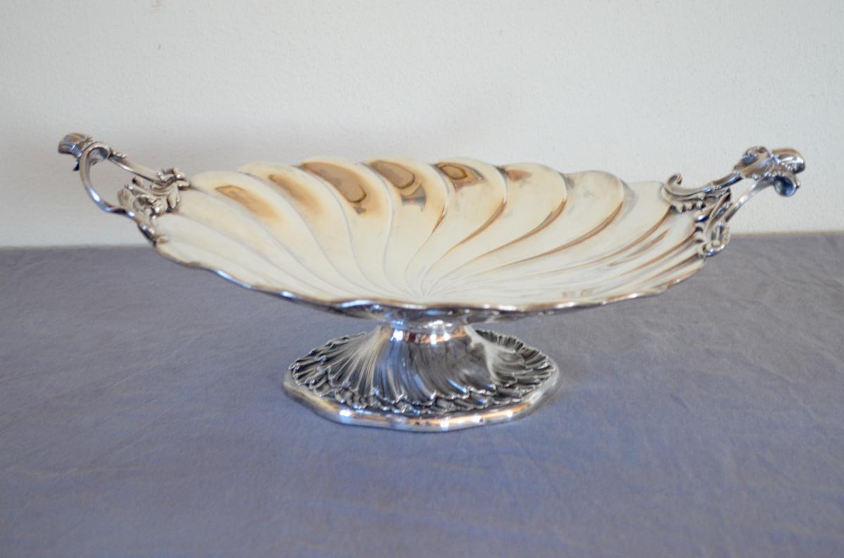 Coupe/centre De Table En Argent Massif Leon Lapar 19eme Siècle