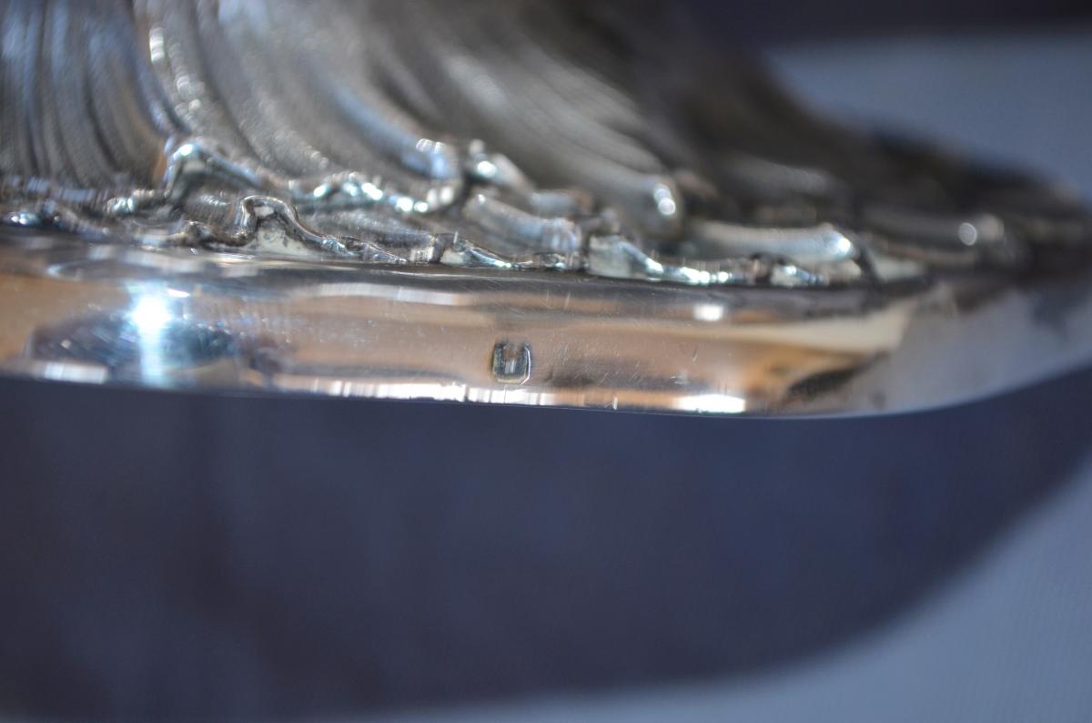 Coupe/centre De Table En Argent Massif Leon Lapar 19eme Siècle-photo-1