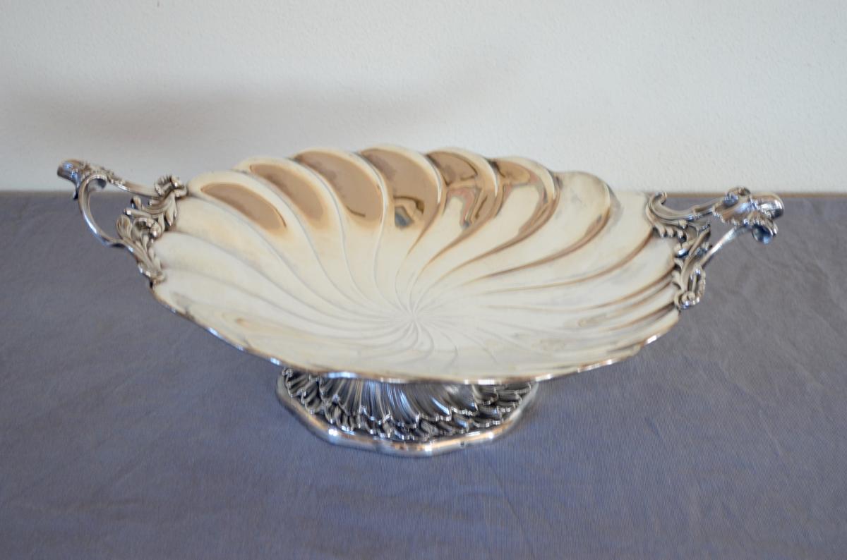 Coupe/centre De Table En Argent Massif Leon Lapar 19eme Siècle-photo-5