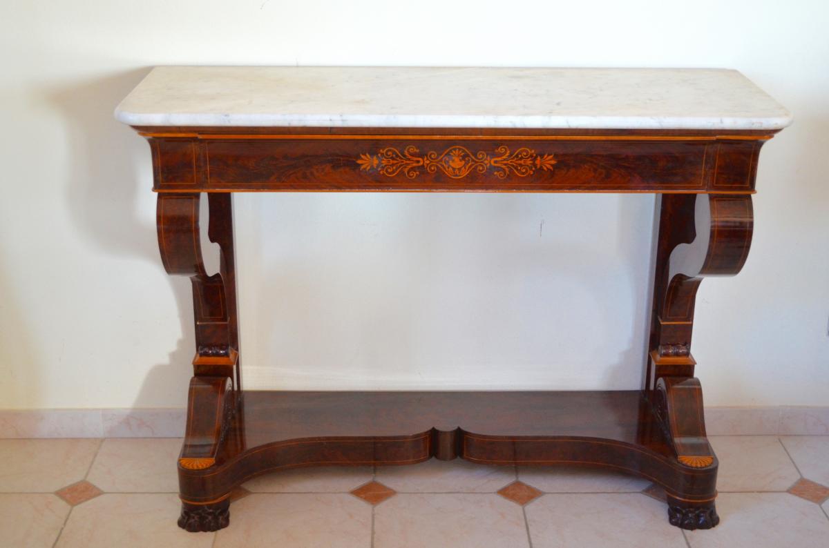 Mahogany Console Charles X Period