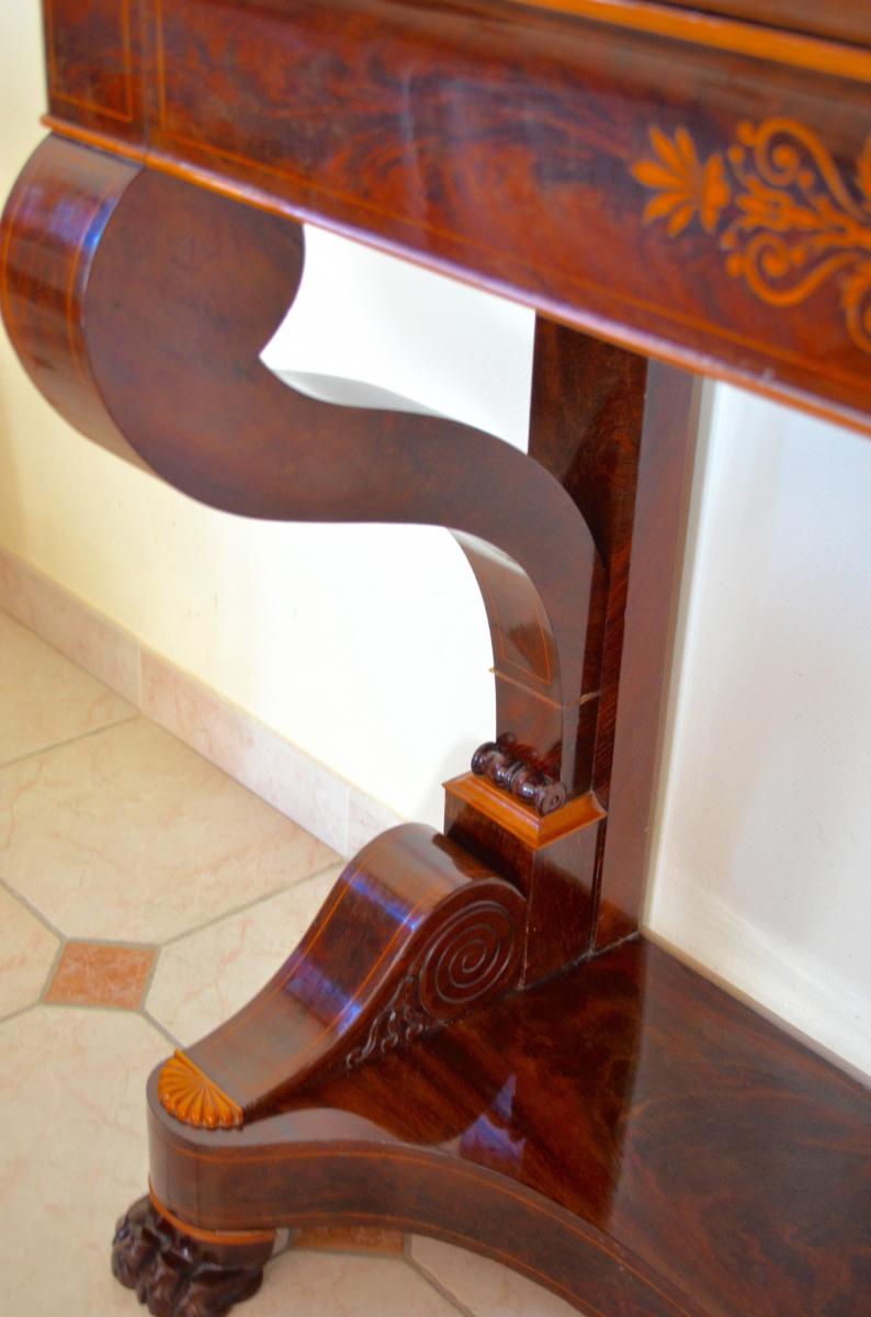 Mahogany Console Charles X Period-photo-4