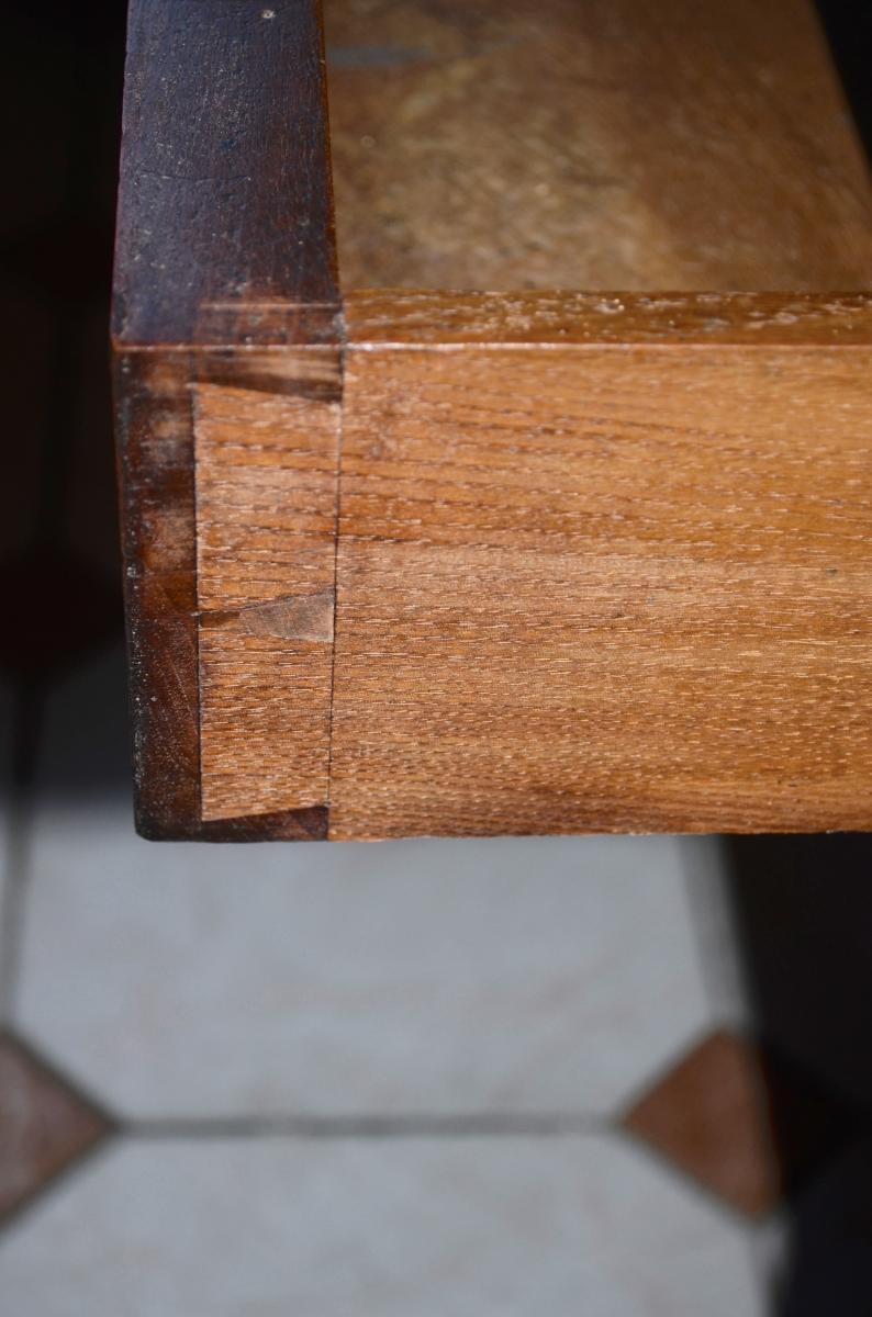 Table / Desk In Walnut 19th Century-photo-3