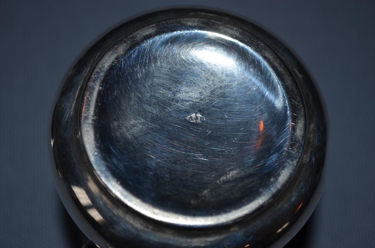 Paire De Tasses En Argent Massif Fin XIXeme Siècle -photo-3