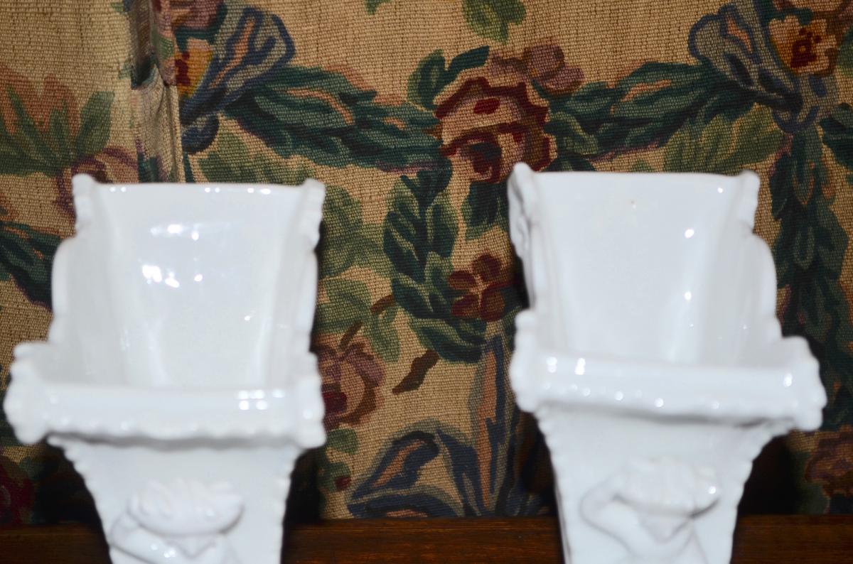 Pair Of Porcelain Vases "old Paris" Early 19th Century-photo-4