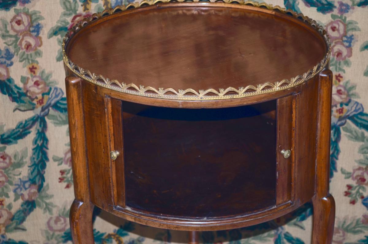 Hot Water Bottle Table In Cherry 19th Century-photo-3