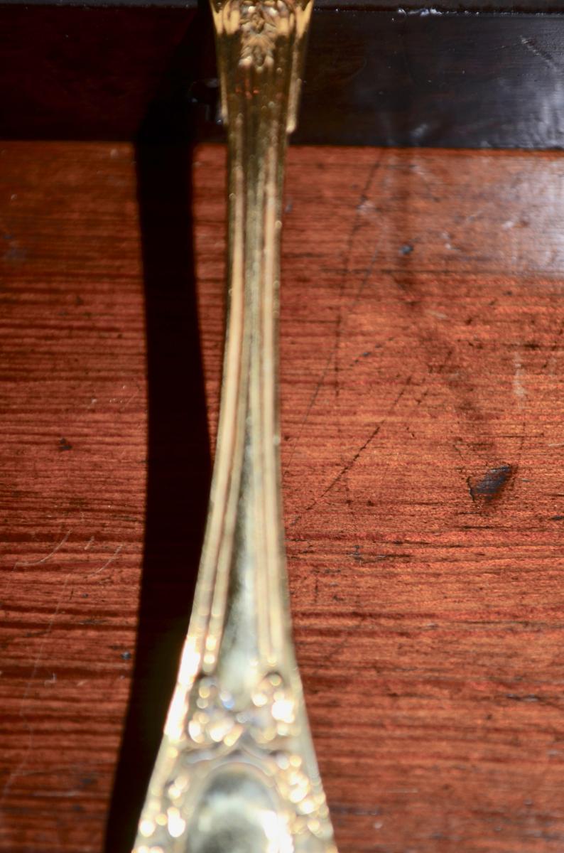 Serie De 6 Cuillères A Café En Vermeil époque Napoléon III-photo-3