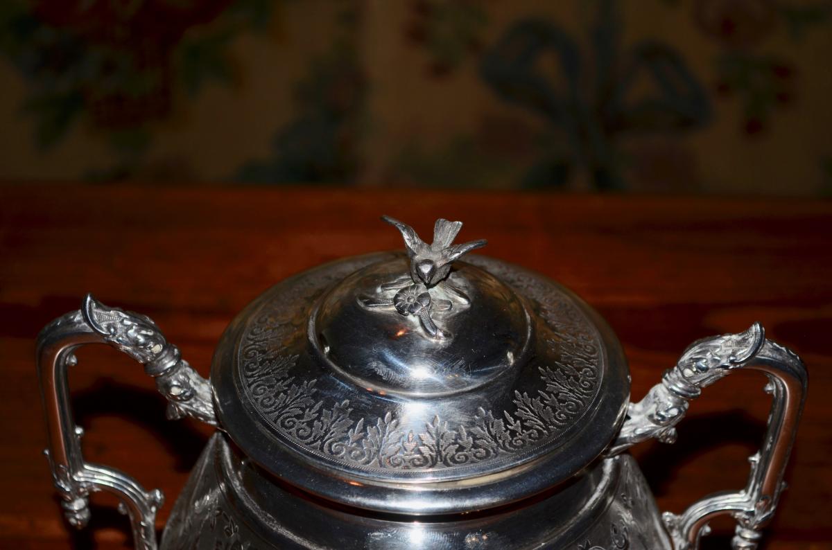 Sugar In Sterling Silver 19th Century-photo-2