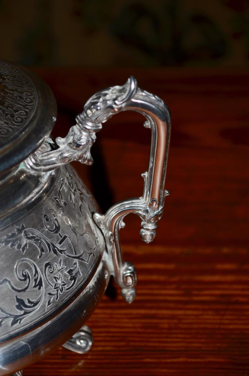 Sugar In Sterling Silver 19th Century-photo-2