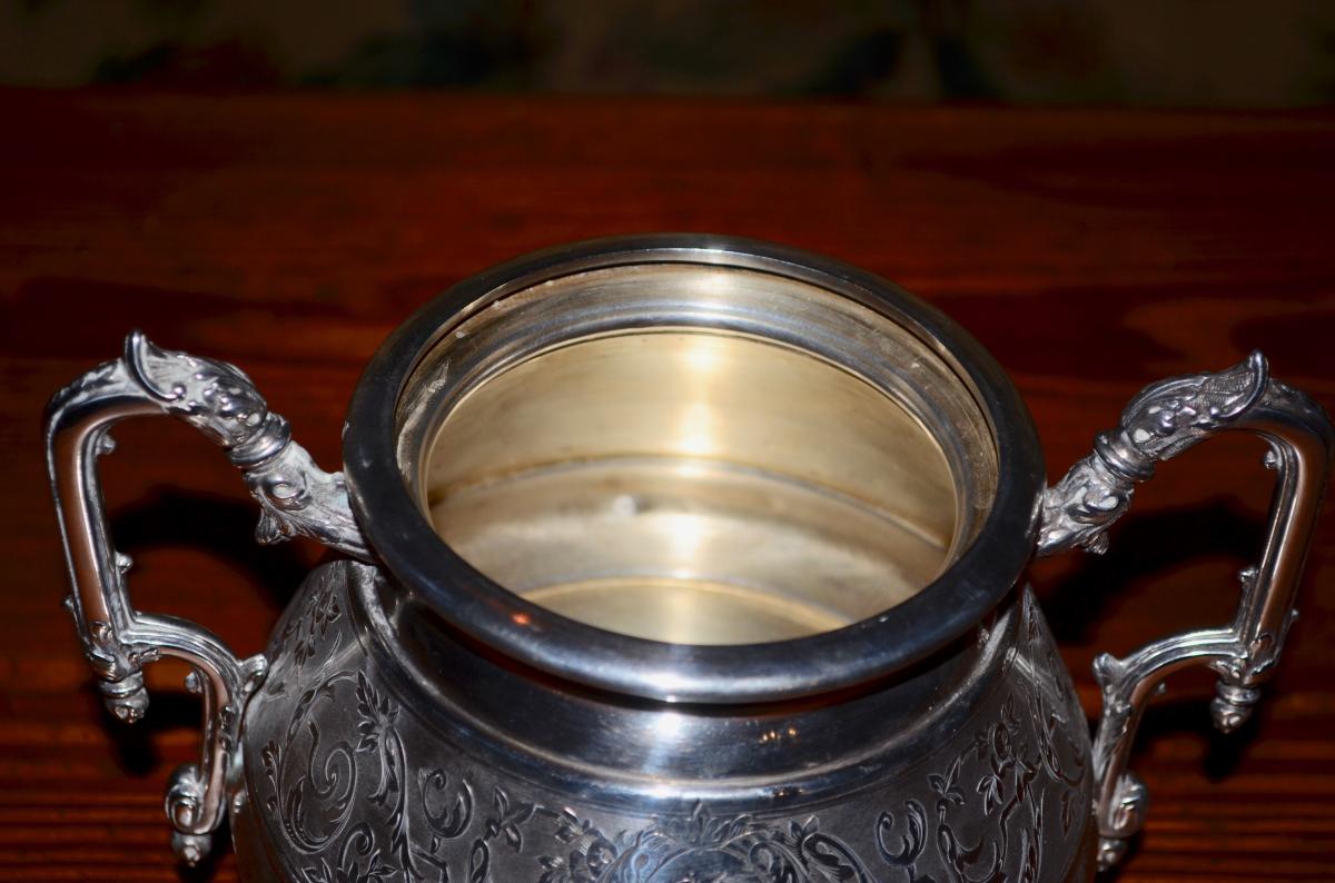 Sugar In Sterling Silver 19th Century-photo-3