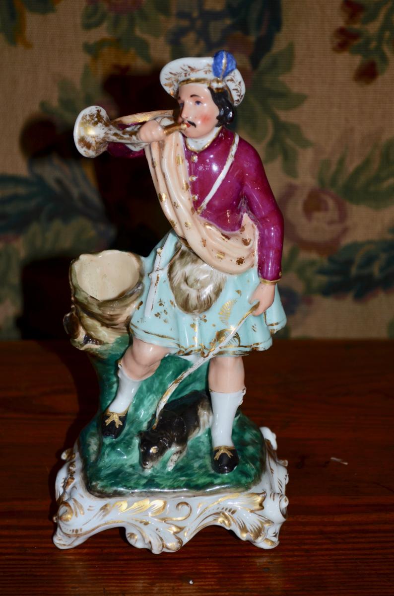 Couple Of Porcelain Characters Old Paris 19th Century-photo-3