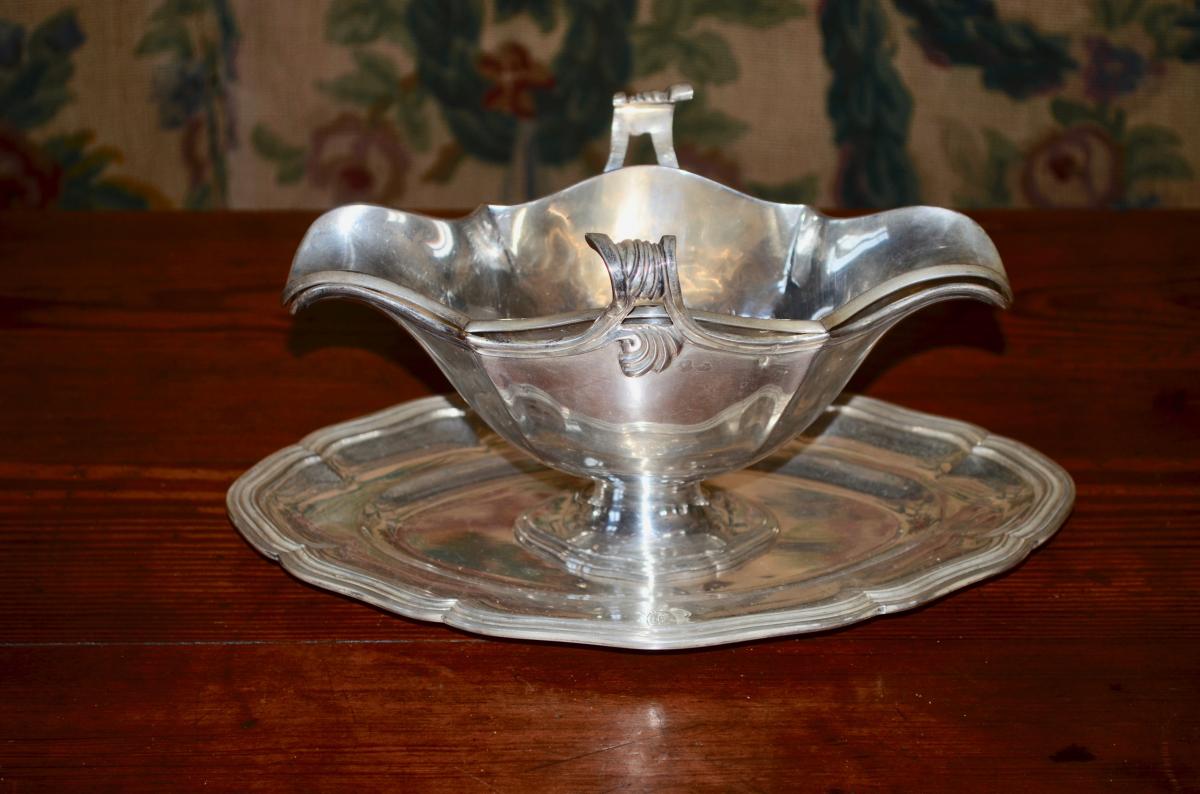 Saucière En Argent Massif De  L.lapar  Fin 19eme Siècle