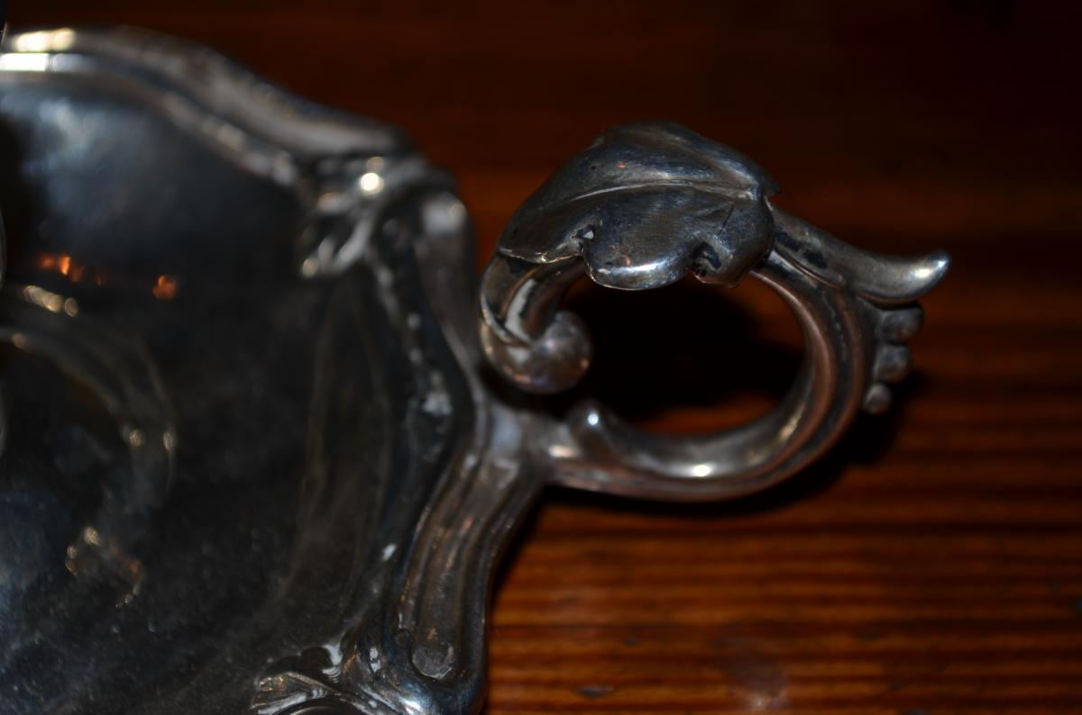 Bougeoir A Main En Argent Massif 19eme Siècle-photo-3