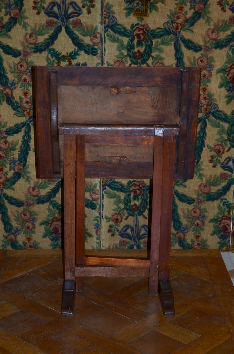 Table d'Appoint En Noyer époque 18eme Siècle -photo-3