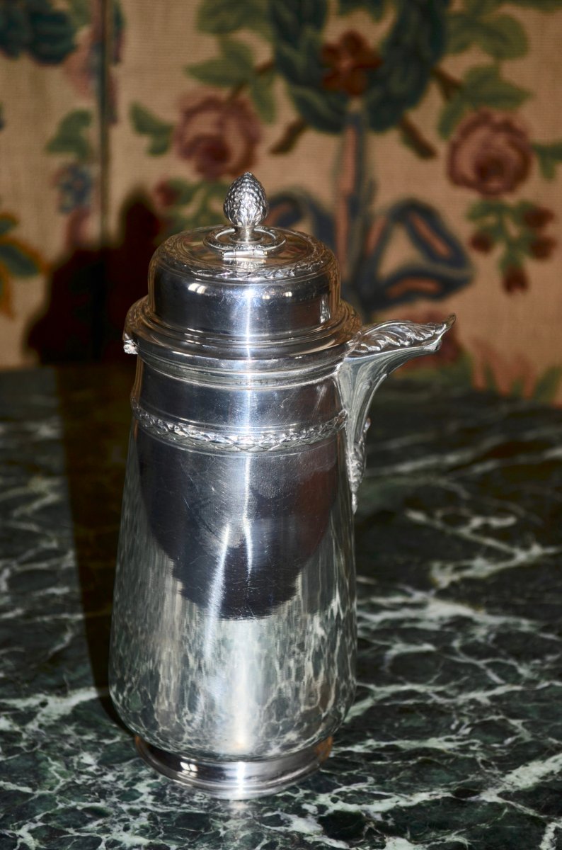 Chocolatier In Sterling Silver 19th Century-photo-3