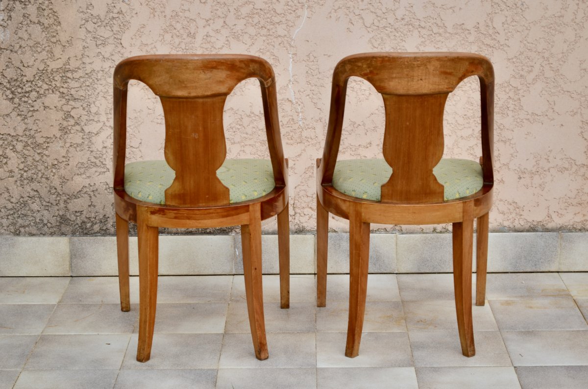 Pair Of Gondola Chairs End XIXth Century-photo-1