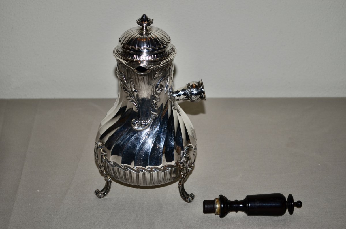 Lapar Chocolatier In Sterling Silver Late 19th Century-photo-3