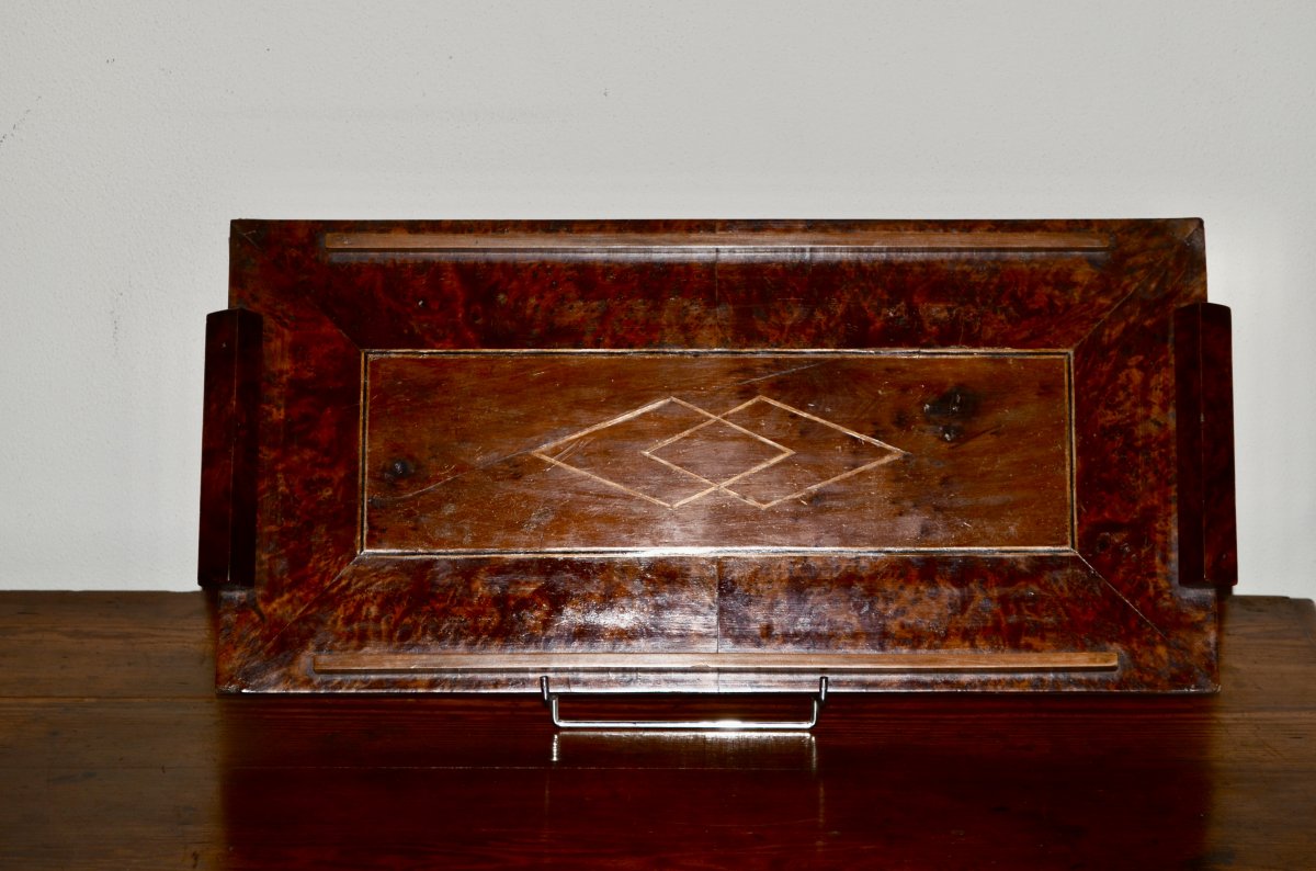 Tray In Burl Of Amboine Art Deco Period