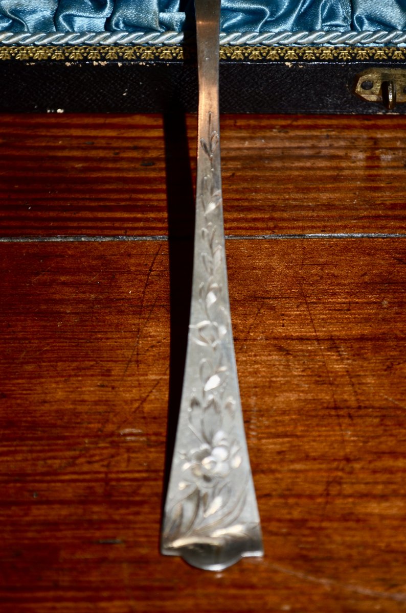 Duster And Shovel To Serve In Sterling Silver Art Nouveau-photo-2