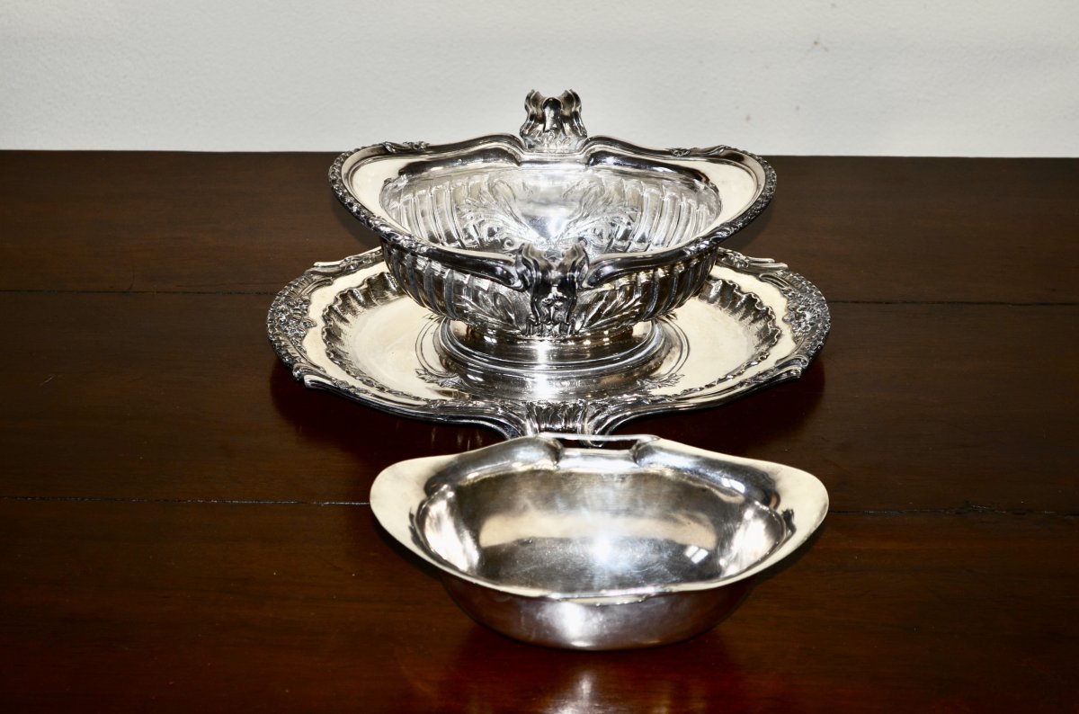 Sauceboat In Sterling Silver XIXth Century-photo-3