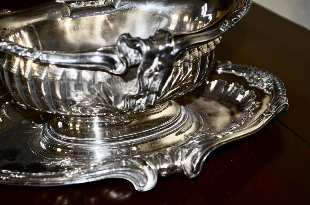 Sauceboat In Sterling Silver XIXth Century-photo-7