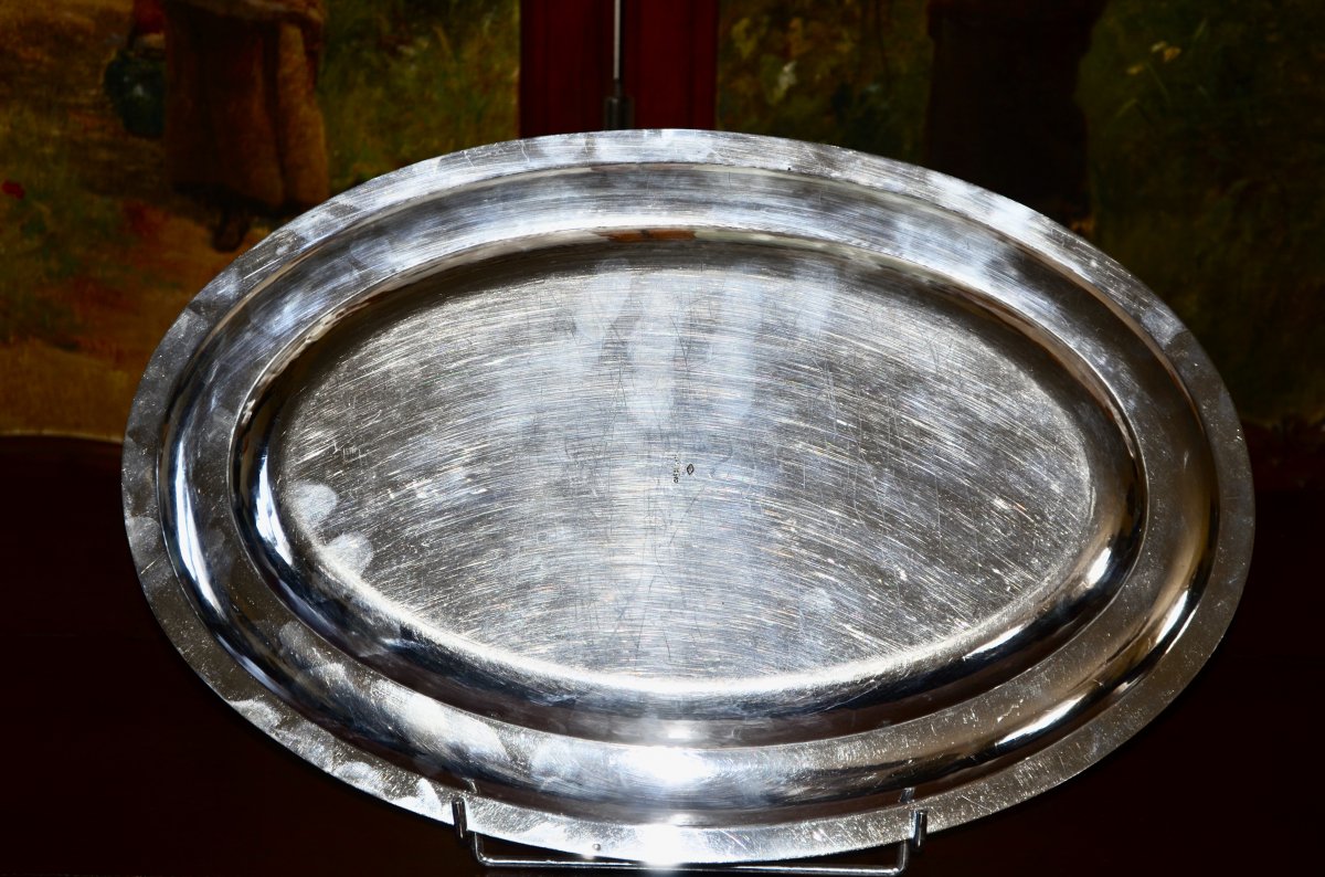 Large Flat In Sterling Silver From Cardeilhac Late 19th Century-photo-4