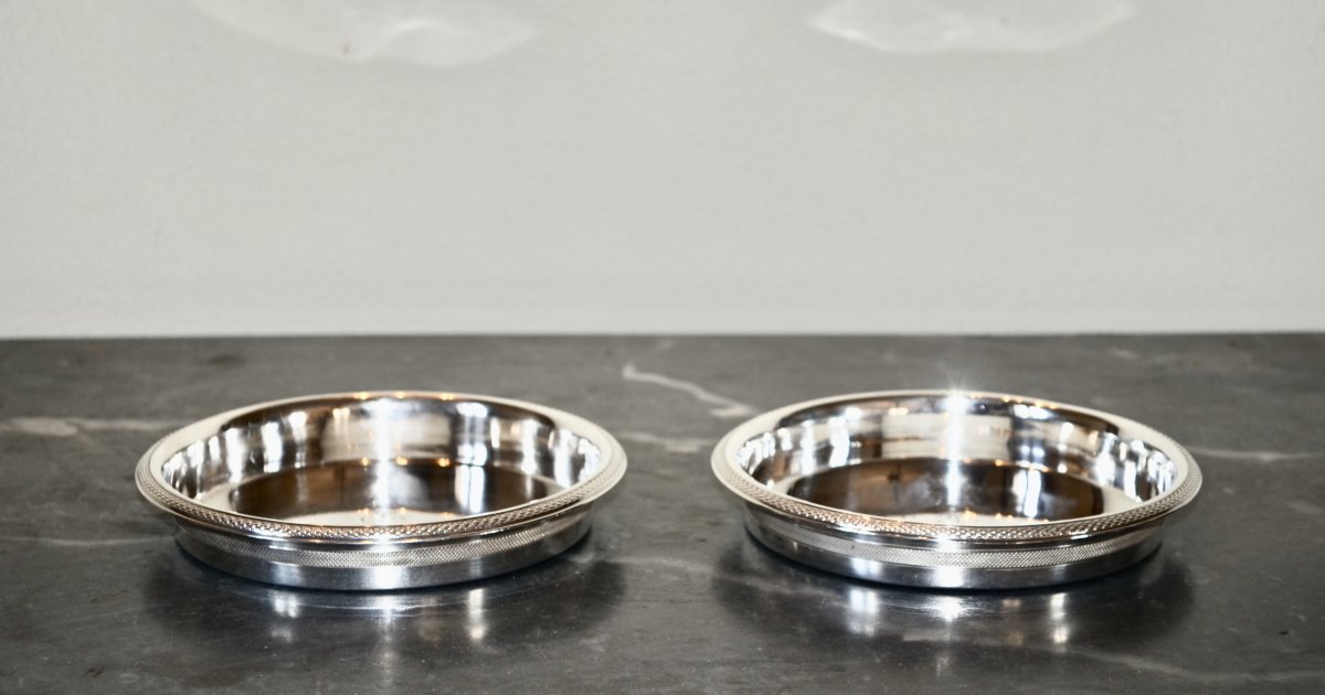 Pair Of Bottles In Sterling Silver 18th Century-photo-4