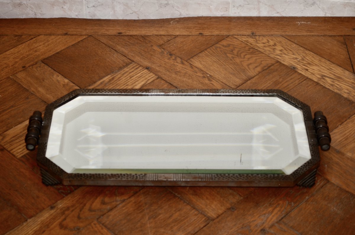 Art Deco Wrought Iron Tray-photo-2