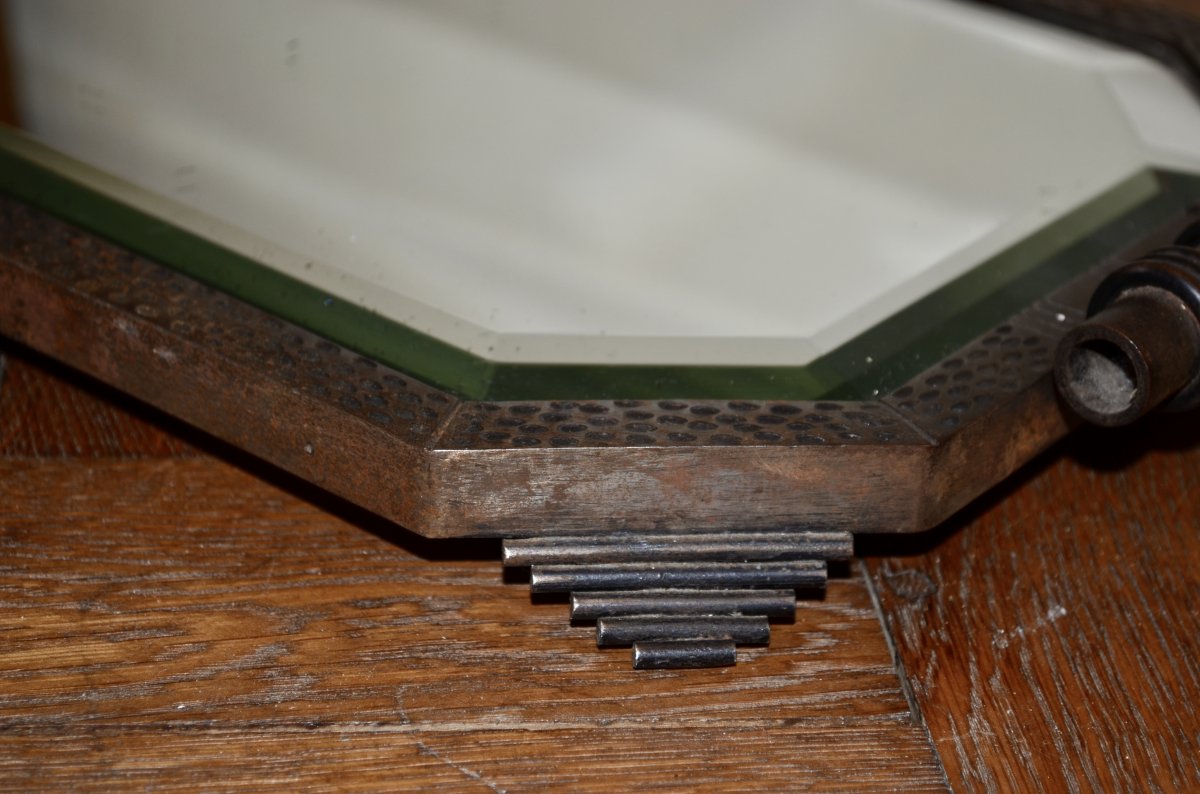 Art Deco Wrought Iron Tray-photo-3